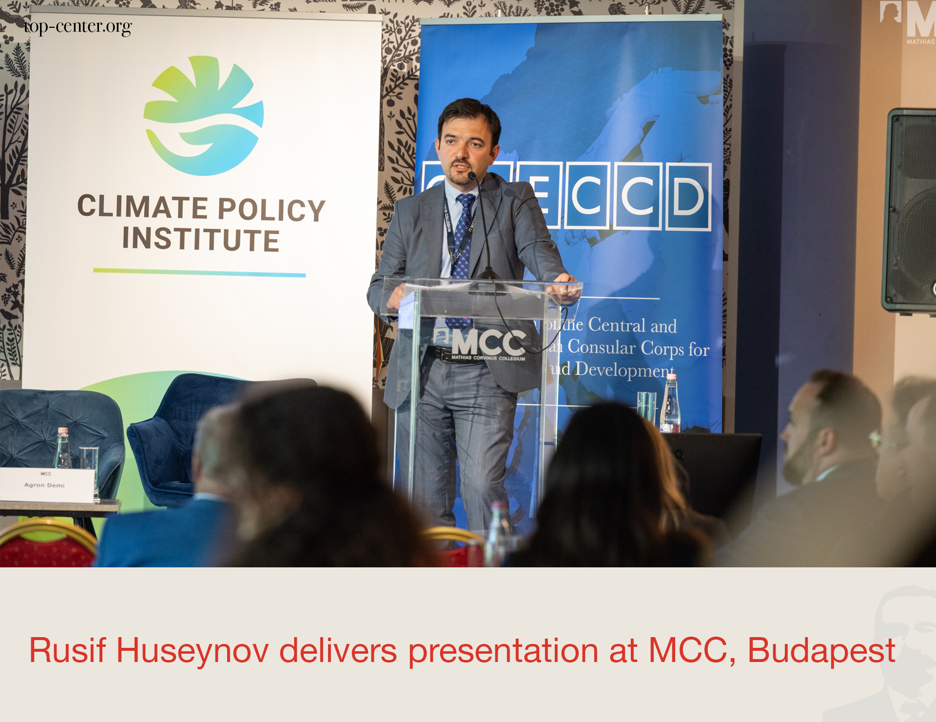 Rusif Huseynov delivers presentation at MCC, Budapest