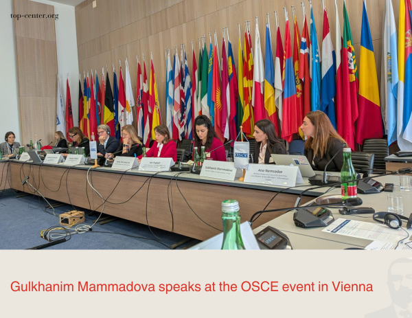 Gulkhanim Mammadova speaks at the OSCE event in Vienna