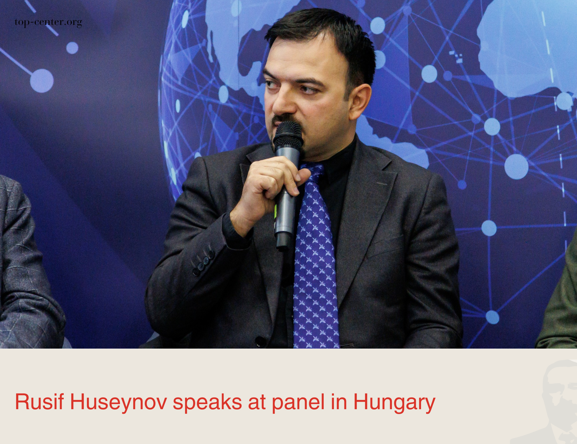 Rusif Huseynov speaks at panel in Hungary