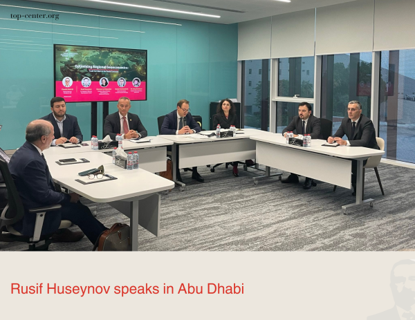 Rusif Huseynov speaks in Abu Dhabi